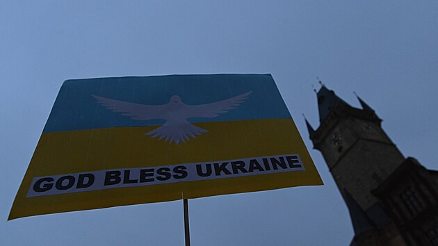 Demonstrace Kdla pro Ukrajinu na Staromstsk nmst v Praze podan platformou Stojme za Ukrajinou (15.03.2022)