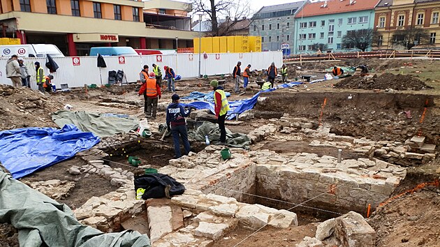 Archeologick nalezit ped hotelem Bohemia v Chrudimi
