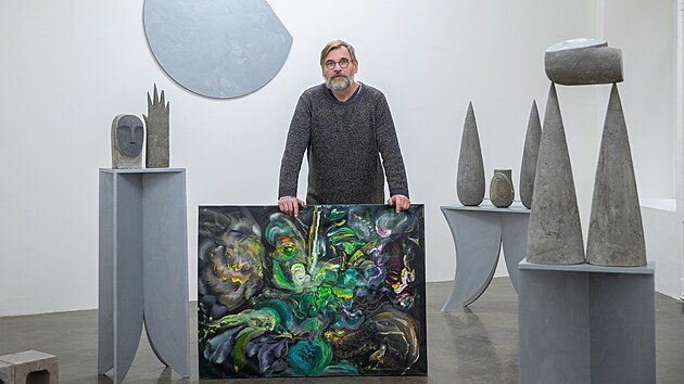 Otto Placht s obrazem Zelen� transfuze