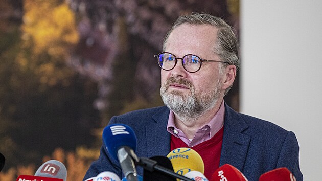 Br�fink p�edsedy vl�dy Petra Fialy po n�vratu z jeho n�v�t�vy u Ukrajinsk�ho prezidenta Volodymyra Zelensk�ho. (16. b�ezna 2022)