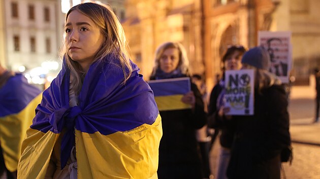 Demonstraci Kdla pro Ukrajinu #WingsForUkraine uspodala platforma Stojme za Ukrajinou. (15. bezna 2022)