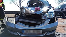 Dopravní nehoda u Frantikových Lázní. (9. bezna 2022)