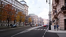 Budoucí podoba Kiovnické ulice, na vizualizaci tramvajová zastávka...