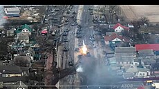Zniené tanky na pedmstí Brovary v Kyjevské oblasti na Ukrajin (10. bezna...