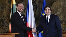 Minist�i zahrani�í �R a Litvy Jan Lipavský a Gabrielius Landsbergis vystoupili...