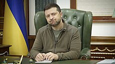 Ukrajinský prezident Volodymyr Zelenskyj promluvil k lidu ze své kanceláe v...