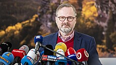 Brífink p�edsedy vlády Petra Fialy po návratu z jeho náv�t�vy u Ukrajinského...