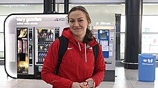 Vícebojaka Dorota Skivanová ped odletem na halové mistrovství svta v...