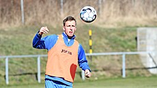 Ukrajinský fotbalista Ilja Tymo�enko na tréninku Ústí nad Labem.