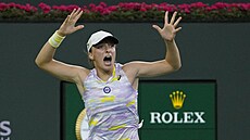 Iga �wiateková po vít�zství v semifinále turnaje v Indian Wells.