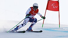 Český lyžař Patrik Hetmer na paralympiádě v Pekingu