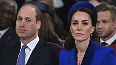 Princ William a vévodkyn Kate na bohoslub u píleitosti Dne Commonwealthu...