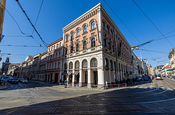 Lann�v palác na Novém M�st� v centru Prahy. Lann�v palác sousedí se sídlem �SSD...