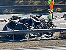 Dálnici D5 na Berounsku uzavela váná dopravní nehoda. (23. bezna 2022)