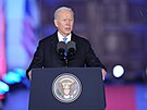 Prezident Spojených stát Joe Biden pi projevu ve Varav (26. bezna 2022)