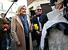 Prezidentská kandidátka Národního sdruení Marine Le Penová na setkání s volii...