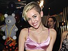 Miley Cyrus na párty k vydání svého alba "Bangerz" v íjnu 2013 v New Yorku