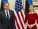 Premiérka Estonska Kaja Kallasová s ministrem zahraniních vcí USA Antony...
