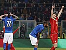Fotbalisté Severní Makedonie oslavují neekaný postup do finále baráe o...