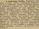 Zmínka o Isidorce v Národní listech (20. 7. 1922)