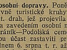 Zmínka o Isidorce v deníku Venkov (5. 8. 1922)