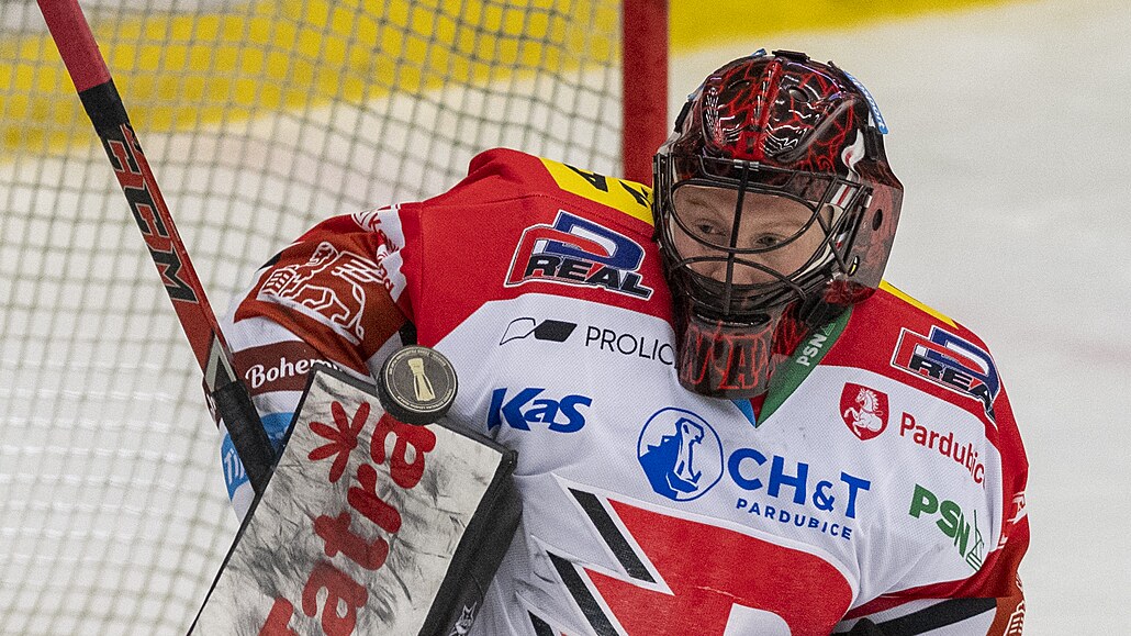 Pardubický branká� Dominik Frodl.