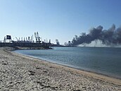 Ukrajinská armáda údajně zničila u přístavu Berďansk v Azovském moři ruskou...
