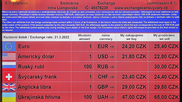 Smnrna v Becherplatzu je jednou ze dvou karlovarskch smnren, kter obchoduj ukrajinskou hivnu.