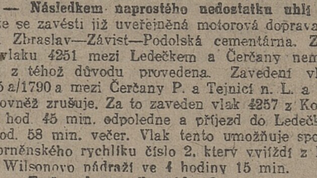 Zmnka o Isidorce v denku Venkov (10. 1. 1919)