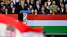 Maarský premiér Viktor Orbán na pochodu pi píleitosti výroí...