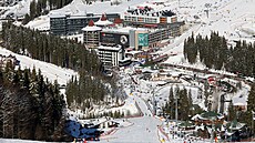 Luxusní ly�a�ské st�edisko Bukovel na Ukrajin� (15. ledna 2022)