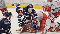 4. zápas �tvrtfinále play off hokejové extraligy, Vítkovice - T�inec. Samuel...