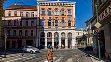 Lann�v palác na Novém M�st� v centru Prahy. Lann�v palác sousedí se sídlem �SSD...
