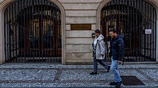 Lann�v palác na Novém M�st� v centru Prahy. Lann�v palác sousedí se sídlem �SSD...