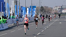 eská bkyn Moira Stewartová na trati plmaratonu v Istanbulu, na nm...