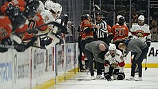 Aaron Ekblad kv�li zran�ní nedohrál utkání s Anaheimem.