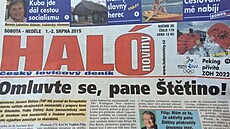 Obálka Haló novin ze srpna 2015