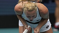 Kateina Siniaková na turnaji v Miami