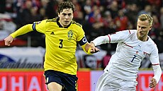 �védský kapitán Viktor Lindelöf se pokou�í uniknout �eskému zálo�níkovi...