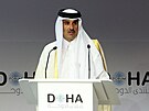 Katarský emír Tamim bin Hamad bin Chalífa Sání (26. bezna 2022)