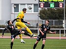 Zpas FC Hradec Krlov B proti ytomyru na hradeckm stadionu Bavlna. (30. 3....