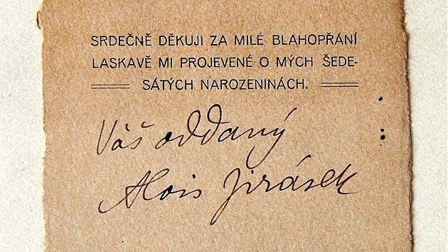 Největším pokladem nalezeným na půdě jednoho z domů v Hlinsku jsou dopisy Aloise Jiráska, které adresoval místnímu knihovnímu spolku.