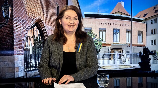 Hostem Rozstřelu je Milena Králíčková, rektorka Univerzity Karlovy. (30. března 2022)