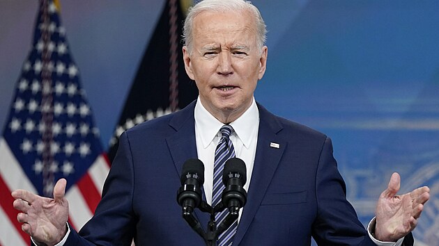 Americk prezident Joe Biden pedstavil pln, jak ulevit americkm rodinm od rostoucch cen pohonnch hmot. (31. bezna 2022)
