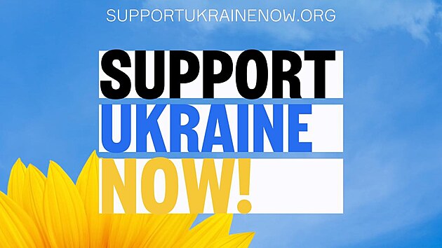 Logo platformy Support Ukraine Now si zvolili jako symbol slunenici. Jde o nrodn kvtinu.