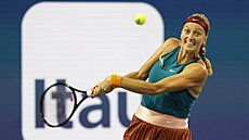 Petra Kvitová ve tvrtfinále turnaje v Miami.
