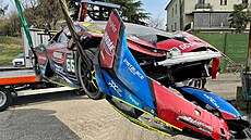 V�z Bronislava Formánka po nehod� v Imole. Nové Lamborghini Huracán EVO 2...