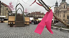 Vyhlídkový most na Staromstském námstí v Praze. (31. bezna 2022)