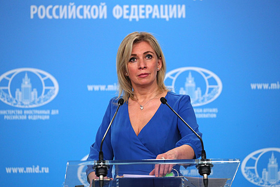 Mluví ruského ministerstva zahranií Marija Zacharovová (6. dubna 2022)