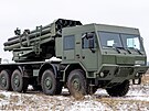 Ukrajinský 220mm raketomet Burevij na podvozku automobilu Tatra 815-7 8×8 by...